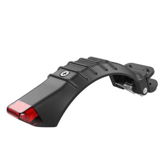For 5 inch / 5.5 inch / 6.5 inch Electric Scooter Carbon Fiber Aluminum Alloy Rear Fender with LED Tail Light(Black) - Accessories & Parts by buy2fix | Online Shopping UK | buy2fix