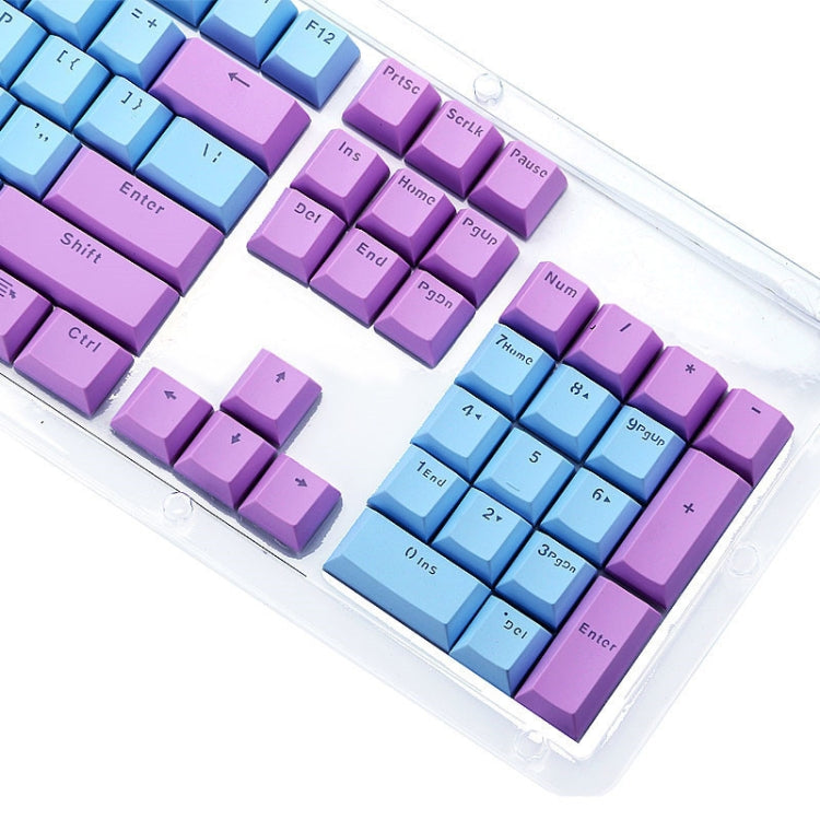 104-Keys Two-Color Mold Transparent PBT Keycap Mechanical Keyboard(Pink White) by buy2fix