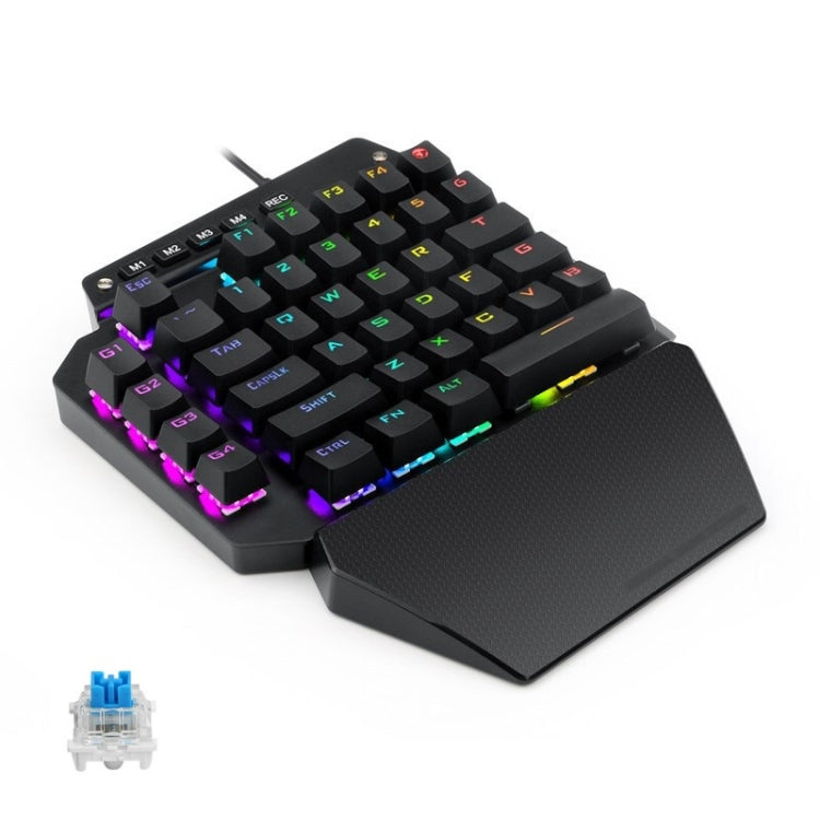 K700 44 Keys RGB Luminous Switchable Axis Gaming One-Handed Keyboard, Cable Length: 1m(Blue Shaft) by buy2fix
