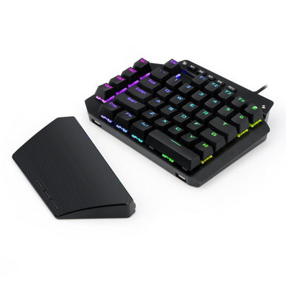K700 44 Keys RGB Luminous Switchable Axis Gaming One-Handed Keyboard, Cable Length: 1m(Black Shaft) by buy2fix