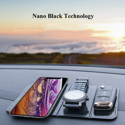 2 PCS R-1337 Multifunctional Folding Bracket Car Center Console Adhesive Bracket Mobile Phone Anti-Slip Mat Storage Mat(Black) by buy2fix