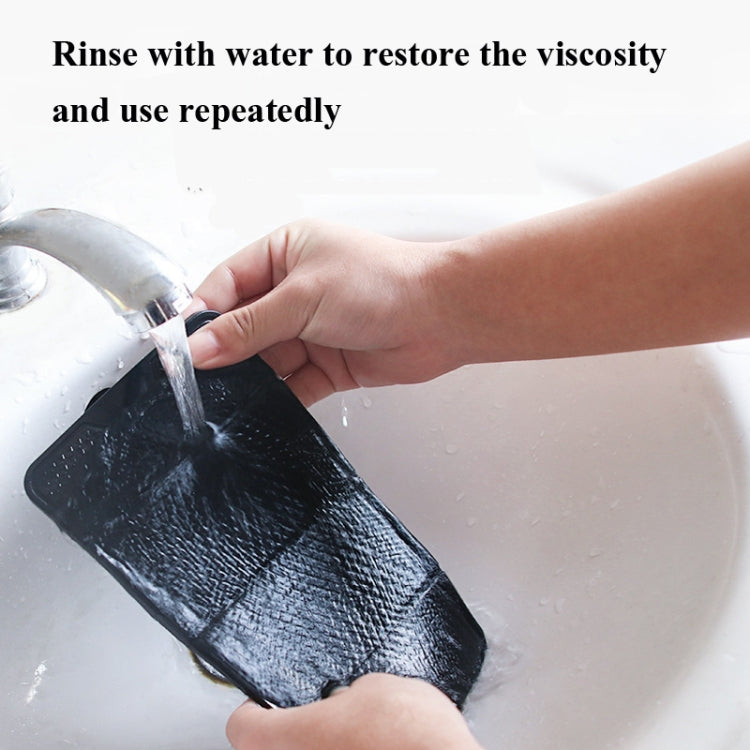 2 PCS R-1337 Multifunctional Folding Bracket Car Center Console Adhesive Bracket Mobile Phone Anti-Slip Mat Storage Mat(Black) by buy2fix