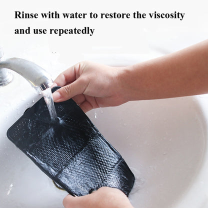 2 PCS R-1337 Multifunctional Folding Bracket Car Center Console Adhesive Bracket Mobile Phone Anti-Slip Mat Storage Mat(Black) by buy2fix