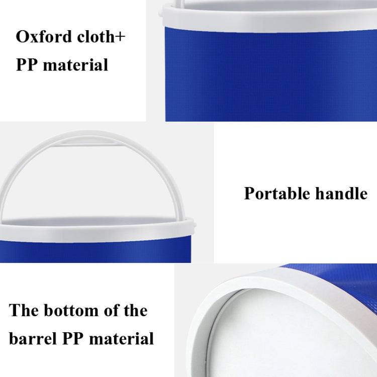 3 PCS 9L Car Folding Telescopic Bucket Portable Car Washing Special Bucket Outdoor Travel Fishing Bucket by buy2fix