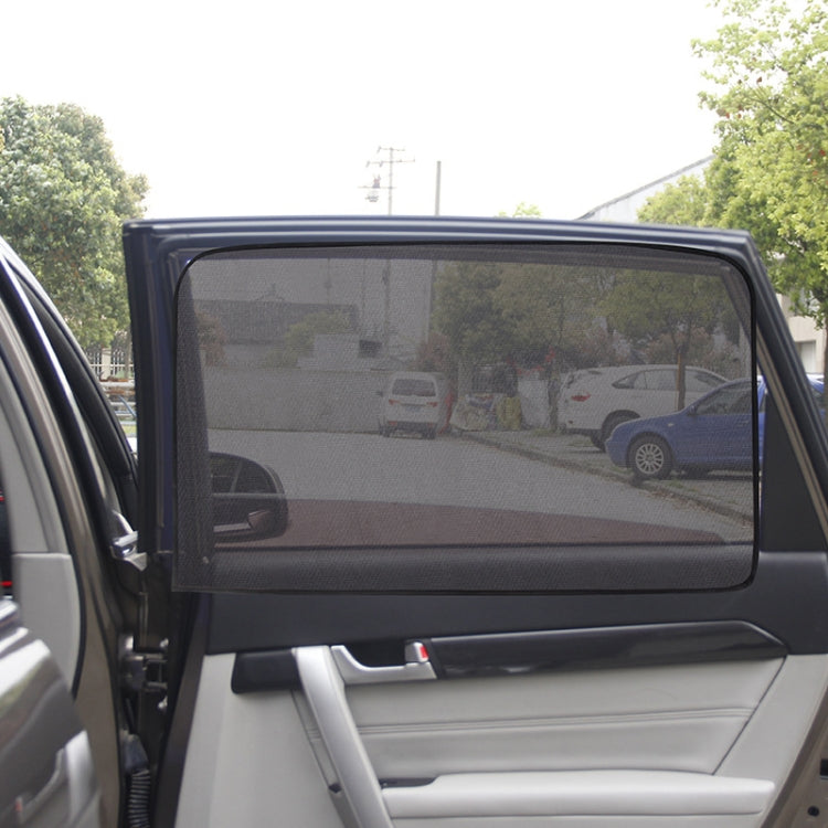 4 PCS Net Yarn Magnetic Suction Type Car Sunshade Curtain, Size: Back Row Square by buy2fix