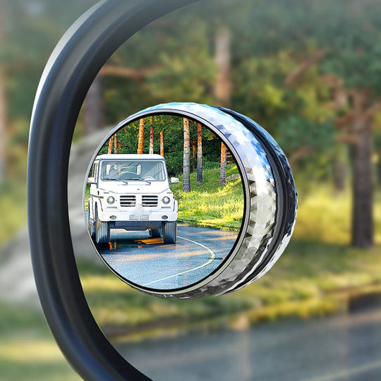 Repeated Disassembly Absorbing Car Back Vision Reversing Small Round Mirrors, Color: Silver