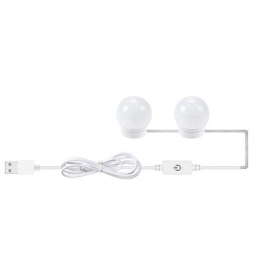 3 Color Temperature Mirror Front Lamp USB Simple Bathroom Makeup Light Bulbs, Power source: 2 LEDs - Night Lights by buy2fix | Online Shopping UK | buy2fix