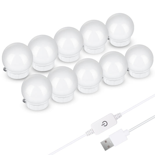 LED Mirror Front Lamp USB Adjustable Brightness Makeup Fill Light Bulbs, Power source: 14 LEDs - Night Lights by buy2fix | Online Shopping UK | buy2fix