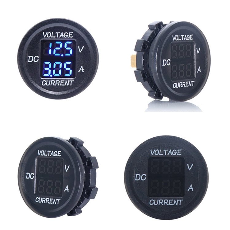 2 In 1 Modified Car Double Digital Voltage Current Table Measuring Instrument(Green Light) - Clocks & Car Meters by buy2fix | Online Shopping UK | buy2fix