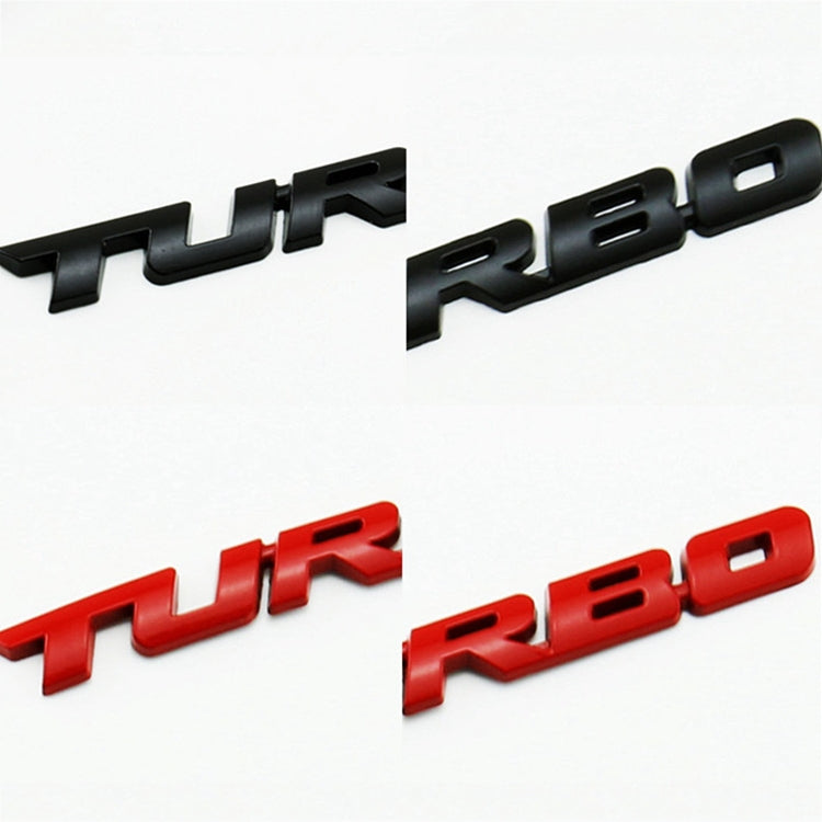 8 PCS Car Alloy Modified Turbocharged TURBO Metal Car Sticker Sports Body Sticker Car Tail Label Side Decoration Sticker, Model: Small 10 X 1cm(Silver) by buy2fix