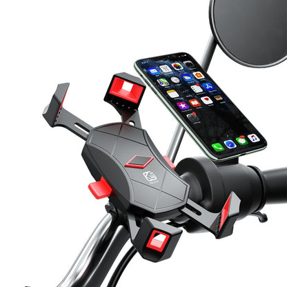 Kewig Reflection To Fall Shockproof Bicycle Bracket Motorcycle Four-Claw Mobile Phone Holder(M113-A) - Holder by Kewig | Online Shopping UK | buy2fix