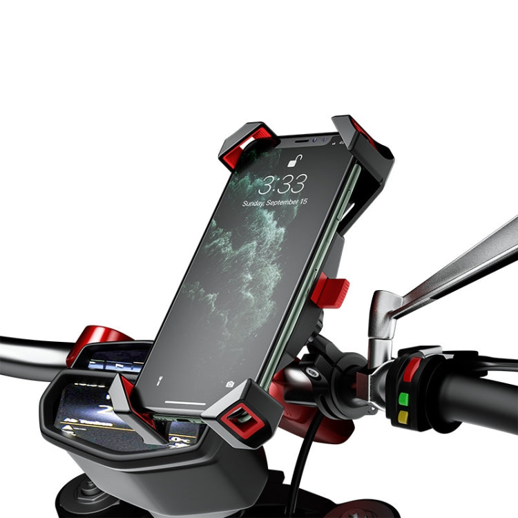 Kewig Reflection To Fall Shockproof Bicycle Bracket Motorcycle Four-Claw Mobile Phone Holder(M113-A) - Holder by Kewig | Online Shopping UK | buy2fix