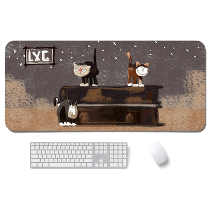 400x900x4mm illustration Cartoon Pattern Waterproof Non-Slip Mouse Pad(Three Cats) by buy2fix