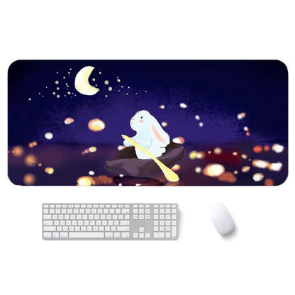 400x900x4mm illustration Cartoon Pattern Waterproof Non-Slip Mouse Pad(Rabbit On The Road) by buy2fix