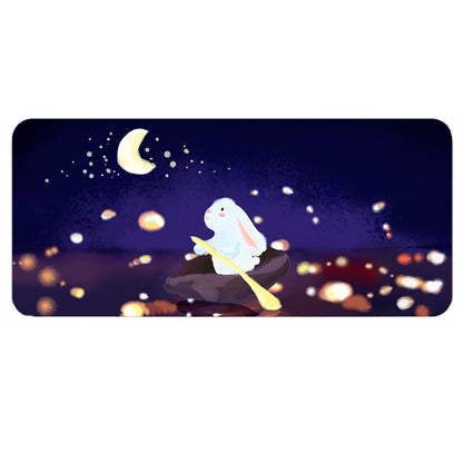 400x900x4mm illustration Cartoon Pattern Waterproof Non-Slip Mouse Pad(Rabbit On The Road) by buy2fix