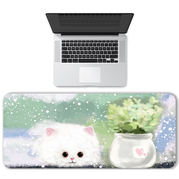 400x900x4mm illustration Cartoon Pattern Waterproof Non-Slip Mouse Pad(Three Cats) by buy2fix
