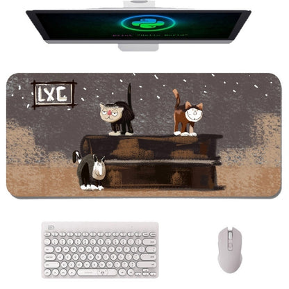 400x900x4mm illustration Cartoon Pattern Waterproof Non-Slip Mouse Pad(Rabbit On The Road) by buy2fix
