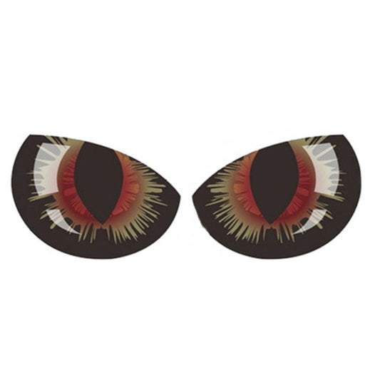 1pc Car Reflective Car Sticker Rearview Mirror Eye Funny Sticker 3D Scratch Blocking Body Sticker Decorative Sticker(Colorful Black) by buy2fix