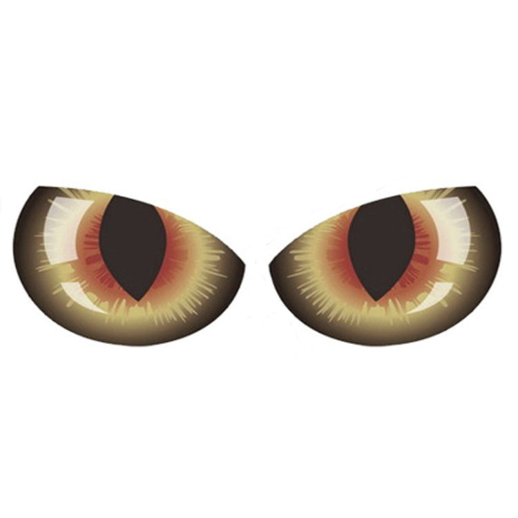 1pc Car Reflective Car Sticker Rearview Mirror Eye Funny Sticker 3D Scratch Blocking Body Sticker Decorative Sticker(Sand Yellow) by buy2fix