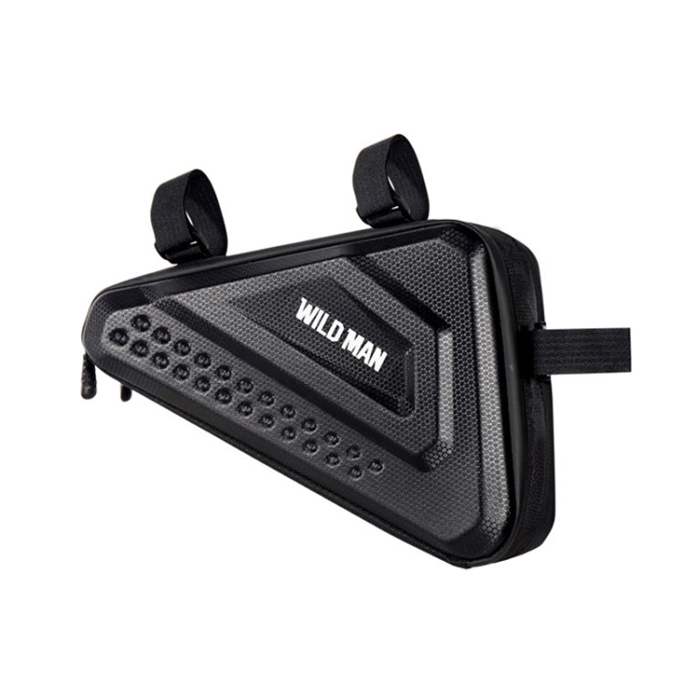 WILD MAN ES19 Bicycle EVA Hard Shell Triangle Bag Mountain Bike Front Beam Bag(Black) by WILD MAN