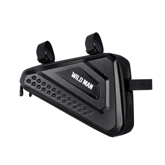 WILD MAN ES19 Bicycle EVA Hard Shell Triangle Bag Mountain Bike Front Beam Bag(Black) by WILD MAN