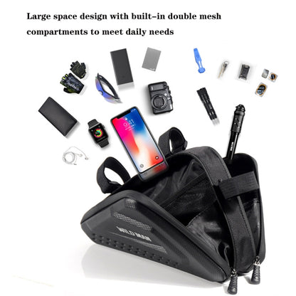WILD MAN ES19 Bicycle EVA Hard Shell Triangle Bag Mountain Bike Front Beam Bag(Black) by WILD MAN