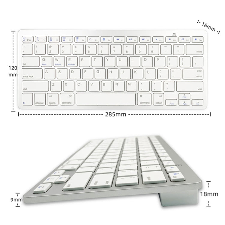 X5 Bluetooth 3.0 Wireless 78 Keys Foreign Language Small Language Keyboard(English) by buy2fix