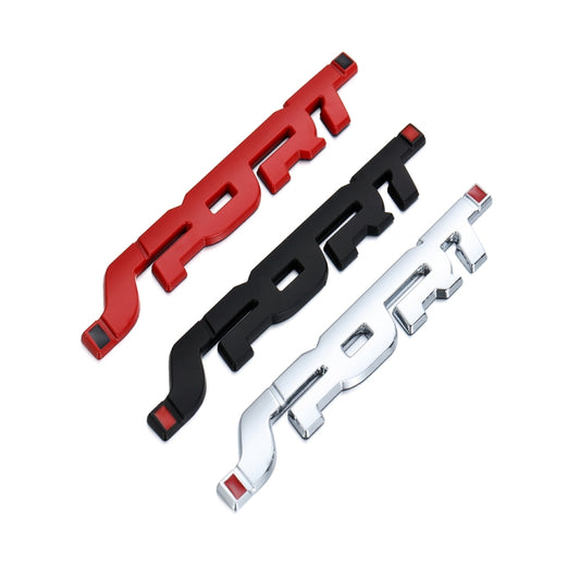 6 PCS Metal 3D Stereo Car Sticker Modified Sport Tail Sticker Body Sticker(Silver) by buy2fix