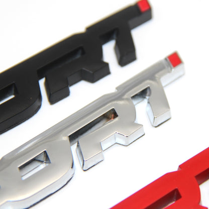 6 PCS Metal 3D Stereo Car Sticker Modified Sport Tail Sticker Body Sticker(Red) by buy2fix