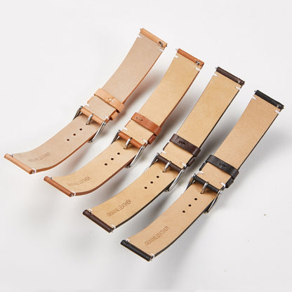 First Layer Retro Cowhide Frosted Leather Quick Release Universal Watch Band, Size： 24mm(Light Brown) - 22mm Bands by buy2fix | Online Shopping UK | buy2fix