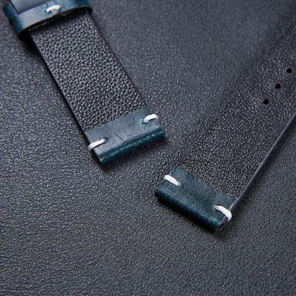 HB001 Color-Changing Retro Oil Wax Leather Universal Watch Band, Size: 22mm(Blue) - 22mm Bands by buy2fix | Online Shopping UK | buy2fix