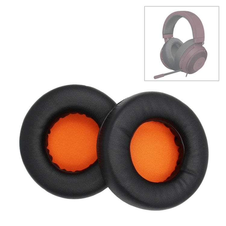 1 Pair Thicken Sponge Headset Set 90mm Earmuffs For Kraken 7.1 V2 Pro(Orange) - Earmuff & Pad by buy2fix | Online Shopping UK | buy2fix