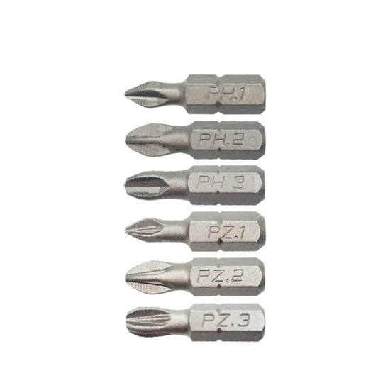 6PCS/set 25mm Strong Magnetic Hand Drill Screwdriver Mouth Anti-Slip Screwdriver Bit