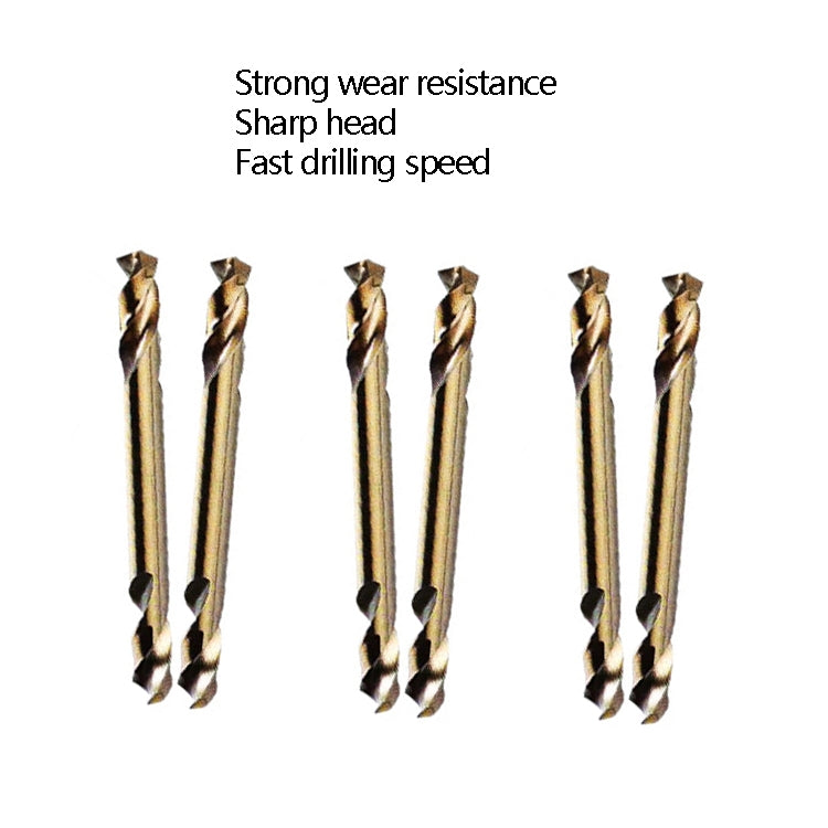 5pcs M35 Cobalt-Containing Twist Drill Bit High-Speed Steel Double Head Metal Steel Plate Expansion Hole Drill, Model: Double Head 3.2mm - Drill & Drill Bits by buy2fix | Online Shopping UK | buy2fix