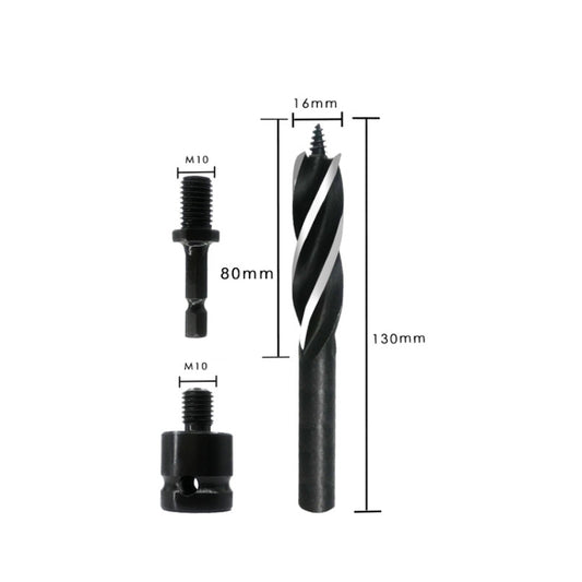 Electric Wrench Hole Opener Woodman Door Lock Rhinestone Drill Template Rejection Drill Bit, Model: 16mm - Drill & Drill Bits by buy2fix | Online Shopping UK | buy2fix