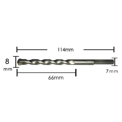 2pcs Hand Electric Drill Shock Drill Wall Mix Soil Cement Wall Construction Drill Bit, Model: 8x114mm Triangle Handle - Drill & Drill Bits by buy2fix | Online Shopping UK | buy2fix