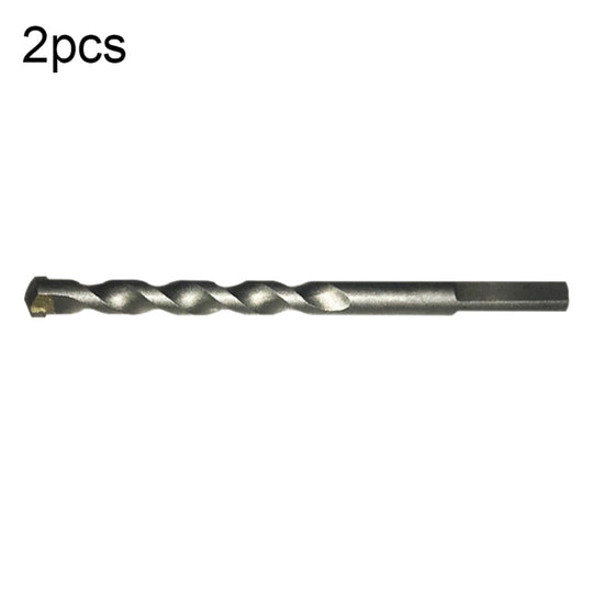 2pcs Hand Electric Drill Shock Drill Wall Mix Soil Cement Wall Construction Drill Bit, Model: 10.5x110mm Triangle Handle