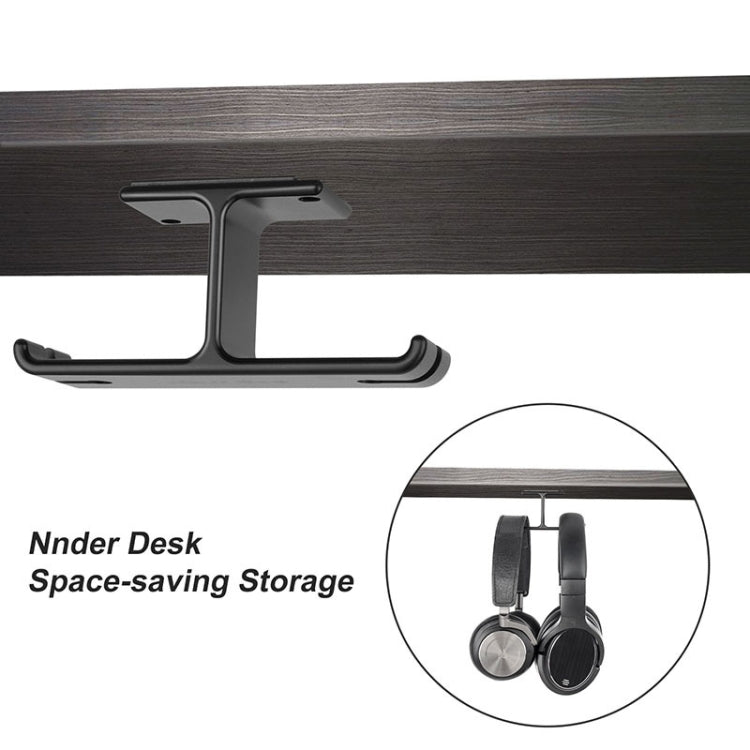 JD041 Headphones Bracket All-Aluminum Alloy Multi-Function Headset Hook(Black) by buy2fix