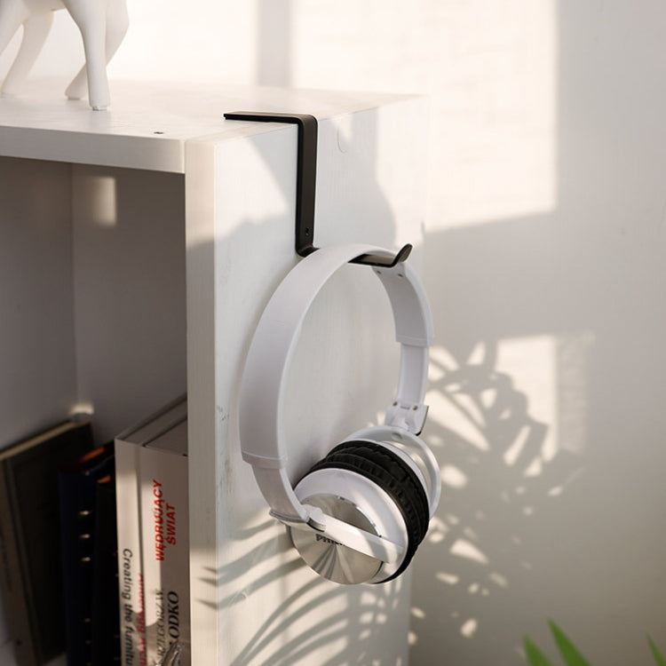 2 PCS JD045 Computer Headwear Headset Hook Multi-Function Metal Display Rack(Black) by buy2fix