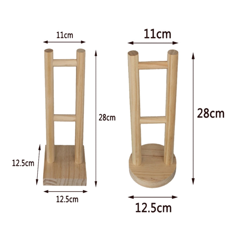 2 PCS Wooden Headphones BracketIn Wooden Headphones Show Racks(Square Bottom) by buy2fix