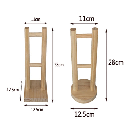2 PCS Wooden Headphones BracketIn Wooden Headphones Show Racks(Square Bottom) by buy2fix