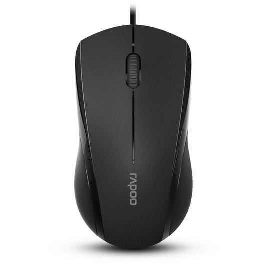 Rapoo N1600 1000 DPI 3 Keys Office Business Silent Wired Mouse, Cable Length: 1.5m(Black) - Wired Mice by Rapoo | Online Shopping UK | buy2fix