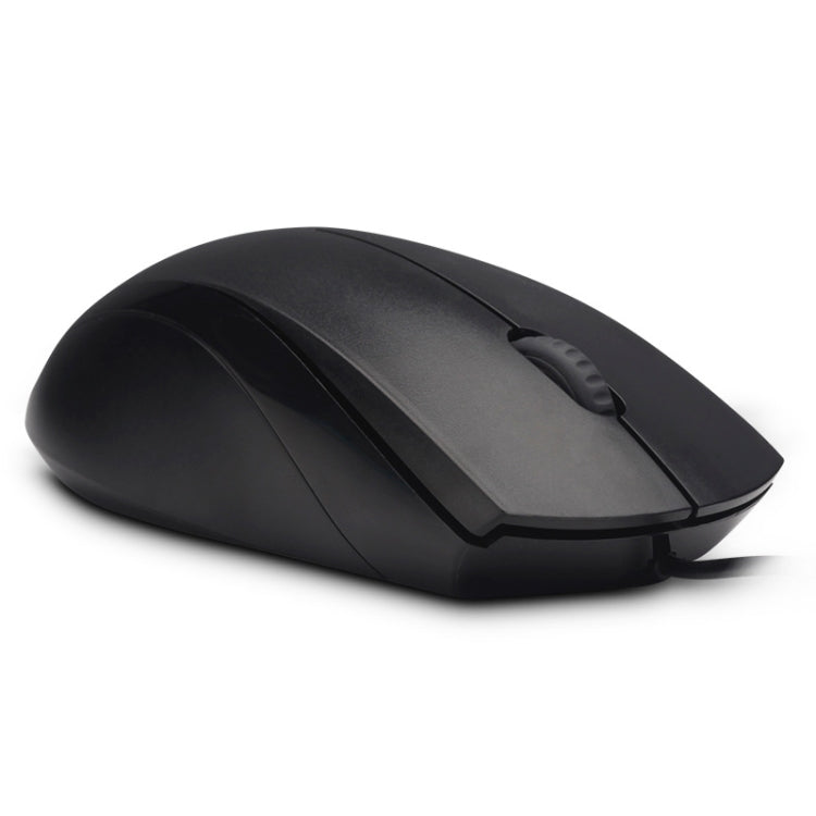Rapoo N1600 1000 DPI 3 Keys Office Business Silent Wired Mouse, Cable Length: 1.5m(Black) - Wired Mice by Rapoo | Online Shopping UK | buy2fix