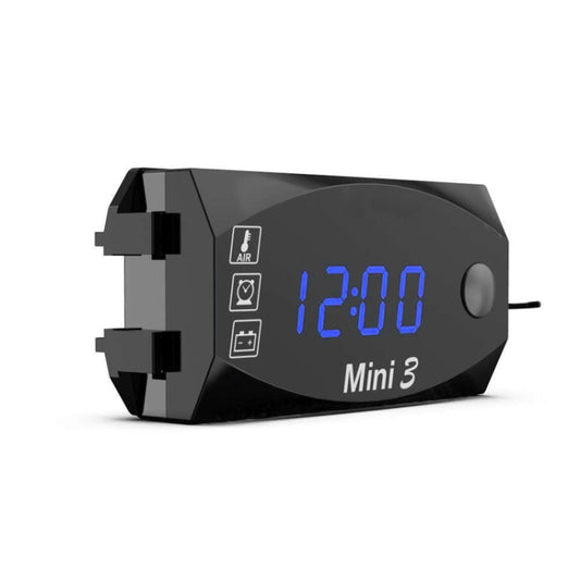 Voltage Clock And Temperature 3 In 1 LED Electronic Meter Large-Screen Digital Display Waterproof And Dustproof Voltmeter(Blue Light) - Electrical Instruments by buy2fix | Online Shopping UK | buy2fix