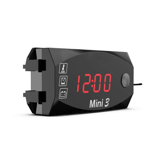 Voltage Clock And Temperature 3 In 1 LED Electronic Meter Large-Screen Digital Display Waterproof And Dustproof Voltmeter(Red Light) - Electrical Instruments by buy2fix | Online Shopping UK | buy2fix