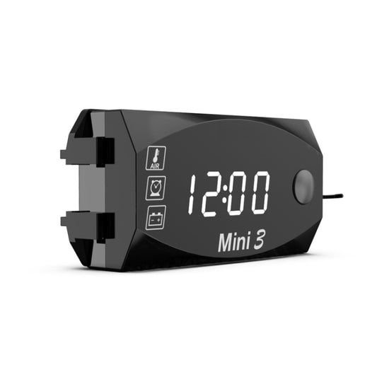 Voltage Clock And Temperature 3 In 1 LED Electronic Meter Large-Screen Digital Display Waterproof And Dustproof Voltmeter(White Light) - Electrical Instruments by buy2fix | Online Shopping UK | buy2fix