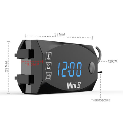 Voltage Clock And Temperature 3 In 1 LED Electronic Meter Large-Screen Digital Display Waterproof And Dustproof Voltmeter(Red Light) - Electrical Instruments by buy2fix | Online Shopping UK | buy2fix
