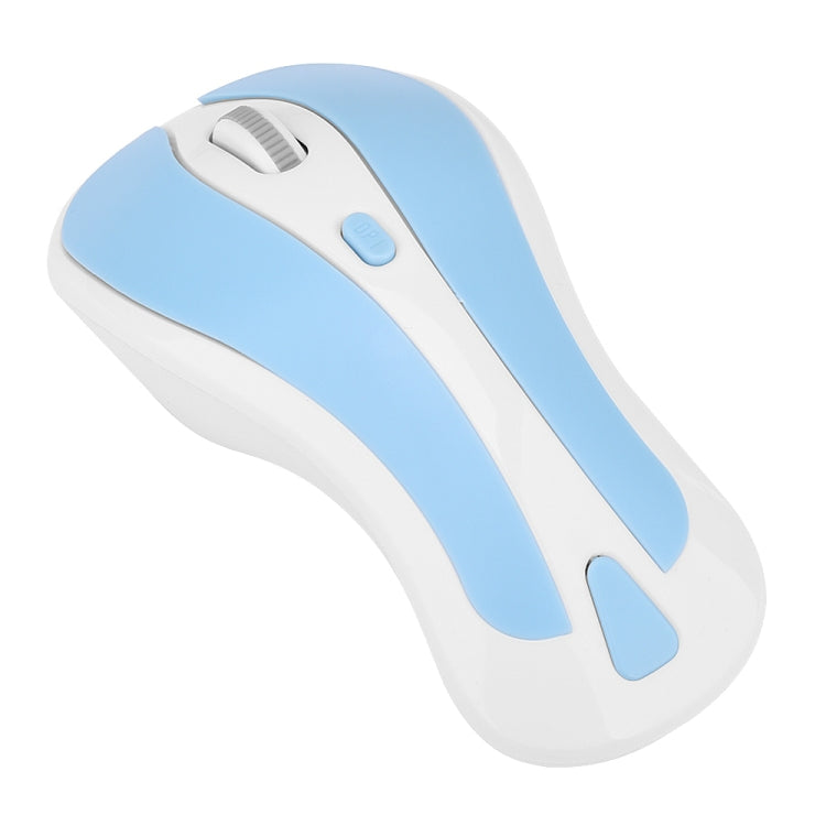 PR-01 1600 DPI 7 Keys Flying Squirrel Wireless Mouse 2.4G Gyroscope Game Mouse(White Blue) by buy2fix