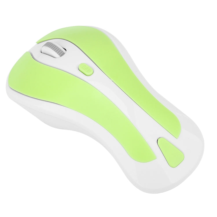 PR-01 1600 DPI 7 Keys Flying Squirrel Wireless Mouse 2.4G Gyroscope Game Mouse(White Green) by buy2fix