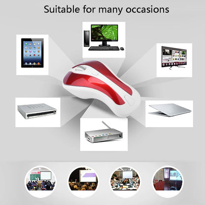 PR-01 1600 DPI 7 Keys Flying Squirrel Wireless Mouse 2.4G Gyroscope Game Mouse(Black Red) by buy2fix